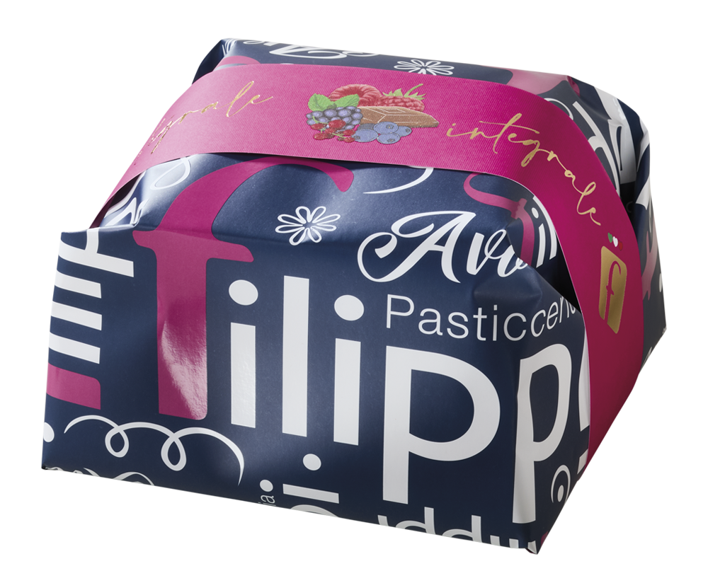 Pasticceria Filippi Panettone Integrale con Frutti di Bosco e Cioccolato al Latte 1000g