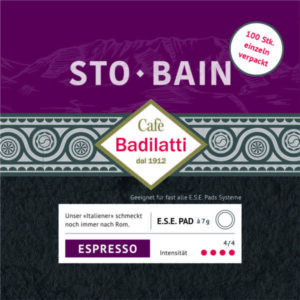 Caffè Badilatti "Sto Bain Espresso" (Pads, Ø: 44mm, 100er Pack)