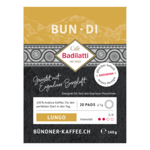 Caffè Badilatti "Bun Di Lungo" (Pads, Ø: 44mm, 20er Pack)