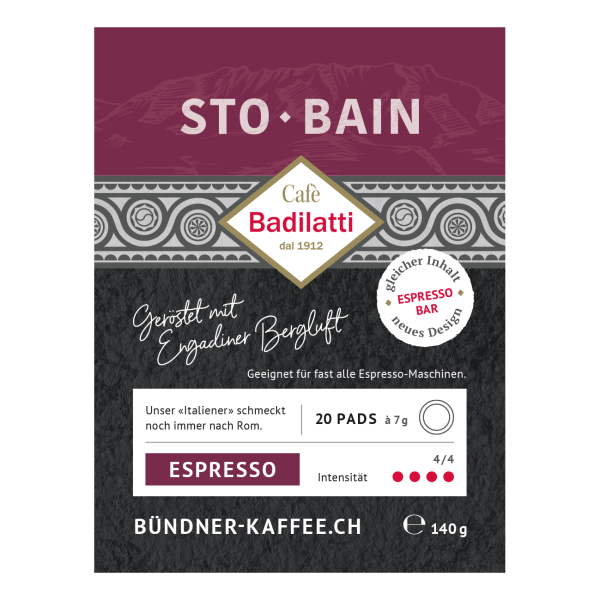Caffè Badilatti "Sto Bain Espresso" (Pads, Ø: 44mm, 20er Pack)