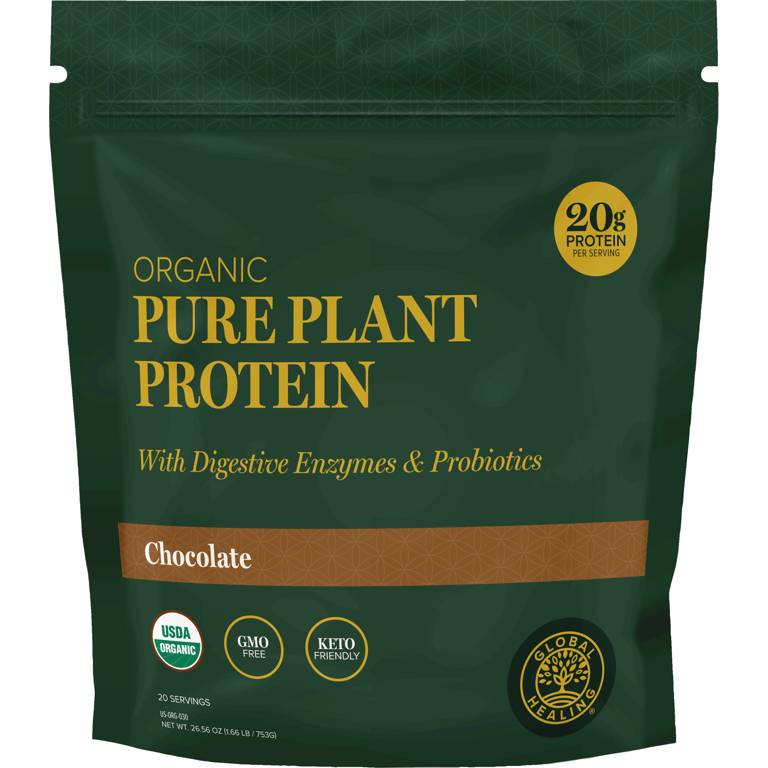 Global Healing Pure Plant Protein Chocolate (753g)